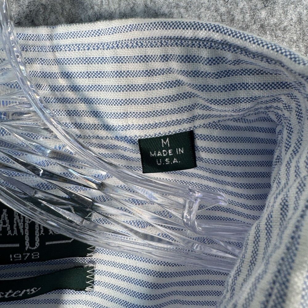 Gitman Bros Sisters Shirt Womens Medium Blue Striped Long Sleeve Made In USA - Picture 7 of 12